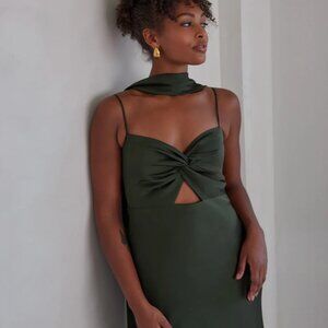 Park & Fifth Aletta Dress Olive Green XL